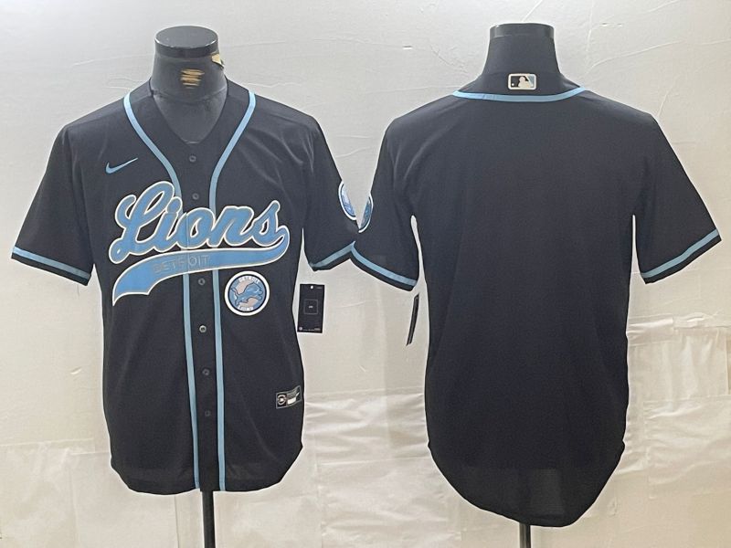 Men Detroit Lions Blank Black Joint Name 2024 Nike Limited NFL Jersey style 2->detroit lions->NFL Jersey